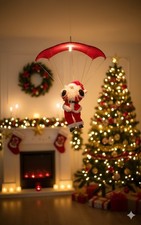 Babbo natale parapendio - natale,