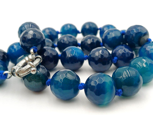 Agata blu collana - blu, girocollo