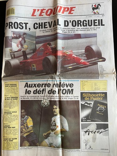Equipe journal 10 1990 - l'equipe, 1/10/1990