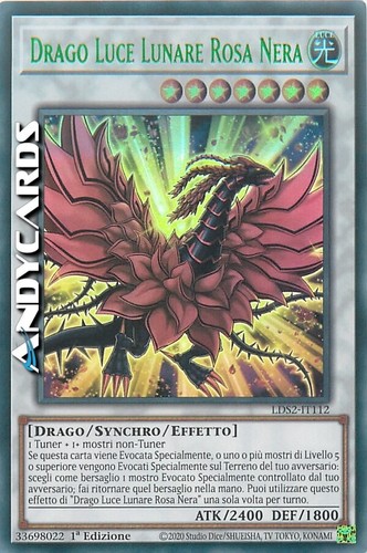 Drago luce lunare rosa - rosa, nera