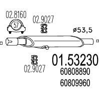 MARMITTA CENTRALE ALFA ROMEO 155 1.8 2.0 T.S.dal 92