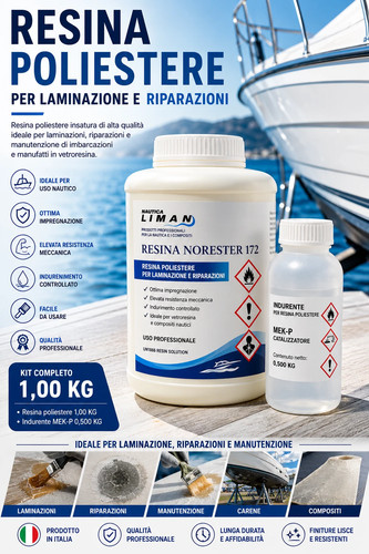 Resina poliestere 1kg - , con