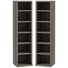 HOMCOM Set 2 Librerie Porta CD