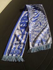 Sciarpa SPAL fine anni 90 in un bel tessuto lucido doppiato e frange