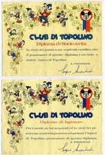 CLUB DI TOPOLINO 2 DIPLOMI