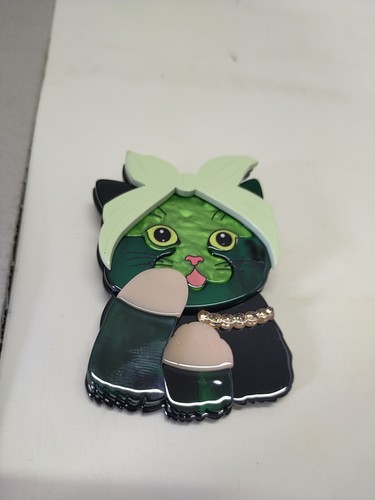 Spilla gatto con collana - ,