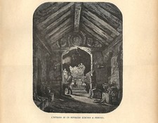 Stampa antica PERUGIA interno