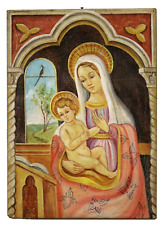 Affresco dipinto su tela "Madonna Gotica"