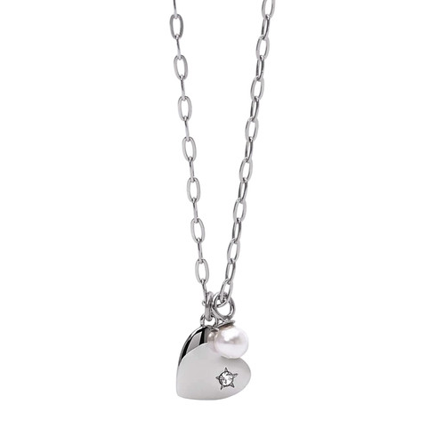 Collana acciaio con - in,