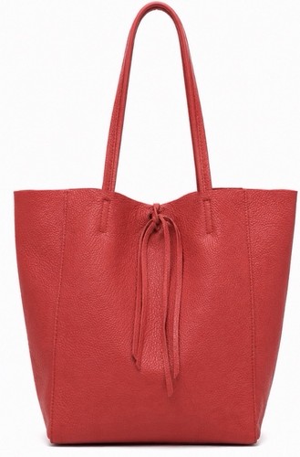 Borsa grande rossa pelle - borsa, in
