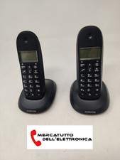 Telefono Cordless Motorola C1001 DUO Rubrica 50 VOCI IDENTIFICATIVO CHIAMANTE