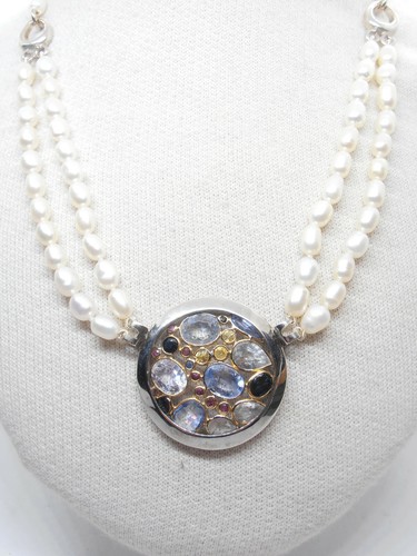 Collana perle con - collana, ciondolo