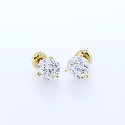 Orecchini perno oro bianco - orecchini, a