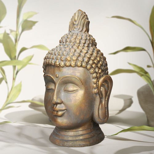 Statua testa buddha - testa, di