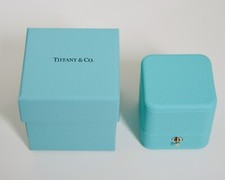 Tiffany & Co Scatola Anello Blu con Scatola Esterna - Solo Confezione Regalo Astuccio