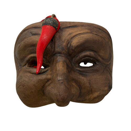 Maschera pulcinella con micro - pulcinella,