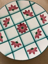 PIATTO D'EPOCA-DECORO ALL'AEROGRAFO-VEDOVA BESIO-FLOREALE-DA COLLEZIONE-ARALDICA