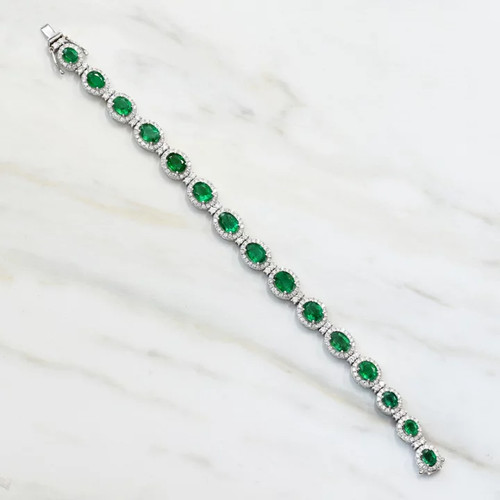 Bracciale halo tennis 8ct - bracciale,