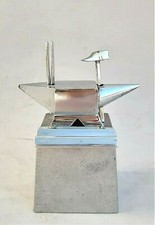 INCUDINE E ATTREZZI SU CUBO - ACCIAIO - VINTAGE - '900 