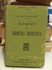 ELEMENTI DI GEOMETRIA DESCRITTIVA Ranelletti, Manuale Hoepli 1914