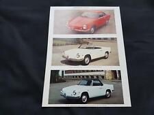 Fiat Abarth 850 Coupe Spyder Riviera Druck aufgezogen Prospekt Brochure