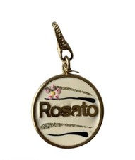 charm ROSATO oro 18 kt smalto gold ciondolo moneta