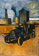  pastello acquerellato fissato con vernice trasparente su cartoncino,  CV522