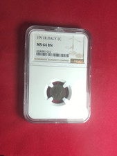 Regno D'Italia VEIII 1 Centesimo 1911 in Slab MS64 RARA