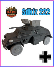 1/18 Sdkfz 222 Playmobil Compatible , Not painted + Stikers