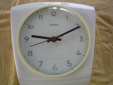 OROLOGIO DA PARETE KIENZLE CERAMICA VETRO RETRO VINTAGE 1950-60