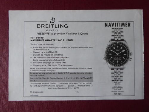 1980 pub montre breitling - montre,