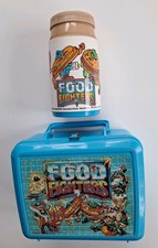 Food Fighters Lunch Box & Thermos Mattel 1988 figurina grossout vintage retrò 