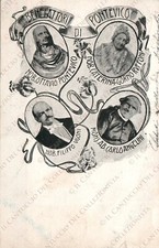 1907 Benefattori PONTEVICO Brescia Filippo Ugoni Carlo Angelini RARA Cartolina