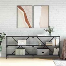 vidaXL Tavolino Consolle Nero