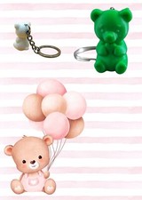 Orsetto Orso Mini -3D Portachiavi  teddy  Donna,Ragazza Ciondolo Borsa  zaiono