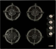 🇮🇹STAYLUX PIANO COTTURA 60 INCASSO GAS VETROCERAMICA NERO VETRO 4 FUOCHI GHISA