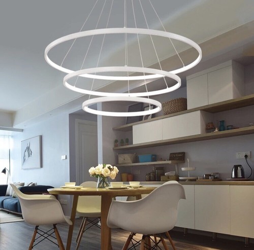 Lampadario moderno led cerchi - lampadario,