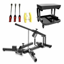Smontagomme moto per pneumatici Set + Sgabello officina + Strumento montaggio