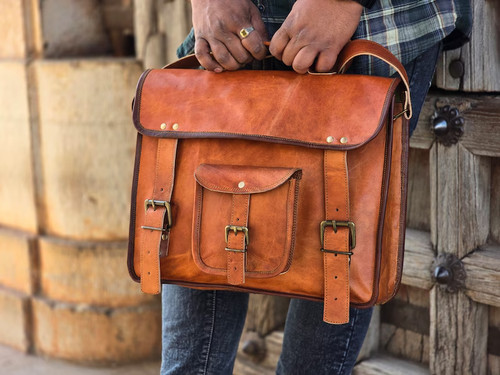 Capra pelle messenger borsa - capra,