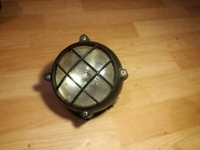 Faro anteriore metallo con griglia moto Cafe racer Scrambler Bobber BMW 14cm 