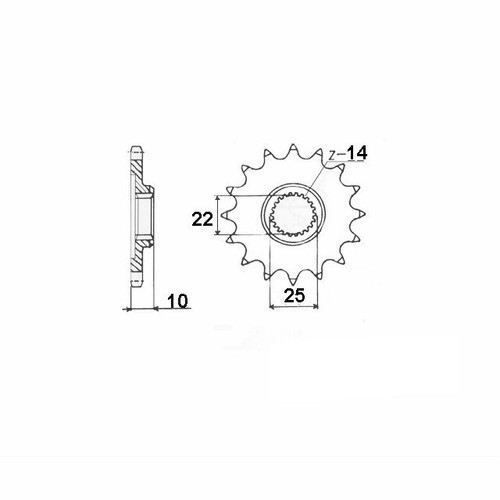 Kit catena chain 525 zvx - ek-chain, zvx-3