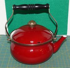 Bollitore teiera vintage Germania smaltata BORGOGNA RETRÒ METÀ SECOLO