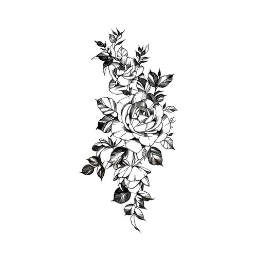 Tatuaggio temporaneo rose fine - rose,