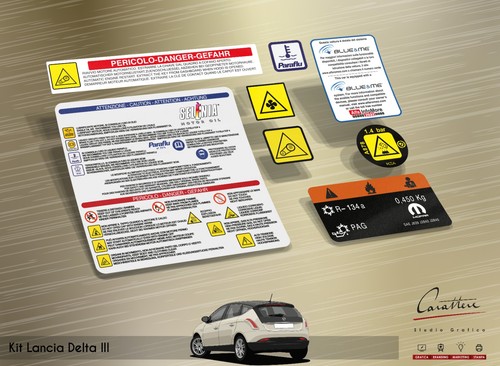 Kit adesivi lancia - lancia, delta