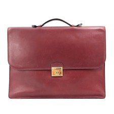 Cartier Astuccio Portadocumenti Borsa Business Bordeaux Rosso Pelle Autentico