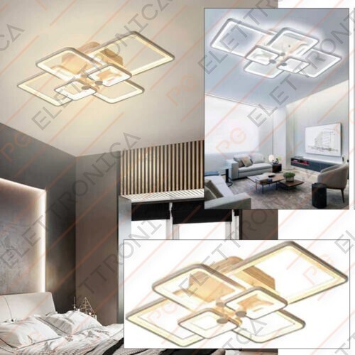 Lampadario moderno led bianco - lampadario,