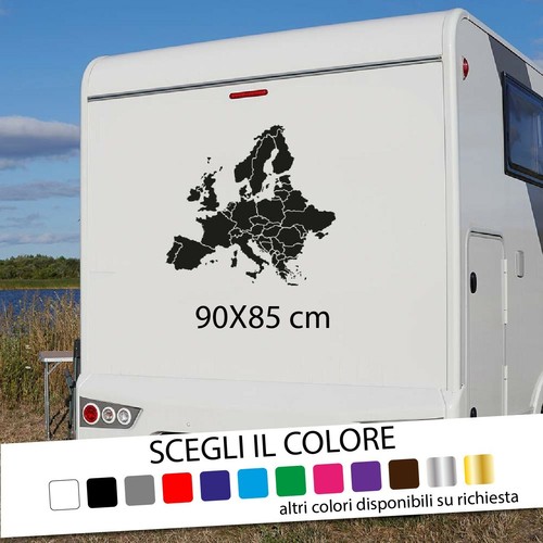 Adesivo per camper - camper, mappa