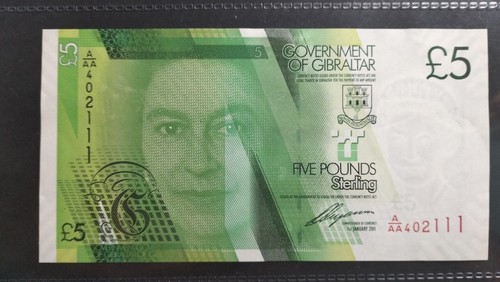 Banconote mondiali gibilterra - banconote,
