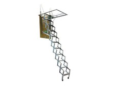 Scala retrattile in acciaio da