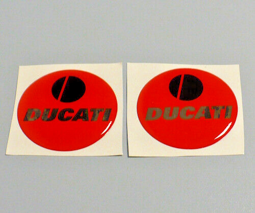 Coppia adesivi logo ducati - adesivi,